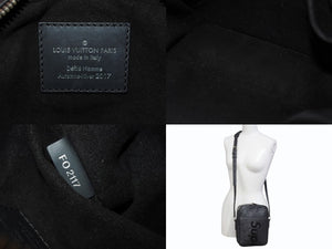 LOUIS VUITTON × SUPREME ルイヴィトン シュプリーム 17AW ダヌーブ PM ショルダーバッグ M53417 エピ ブラック 美品 中古 4b006689