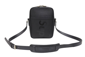 LOUIS VUITTON × SUPREME ルイヴィトン シュプリーム 17AW ダヌーブ PM ショルダーバッグ M53417 エピ ブラック 美品 中古 4b006689