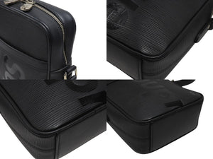 LOUIS VUITTON × SUPREME ルイヴィトン シュプリーム 17AW ダヌーブ PM ショルダーバッグ M53417 エピ ブラック 美品 中古 4b006689