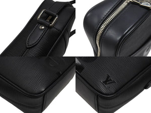 LOUIS VUITTON × SUPREME ルイヴィトン シュプリーム 17AW ダヌーブ PM ショルダーバッグ M53417 エピ ブラック 美品 中古 4b006689
