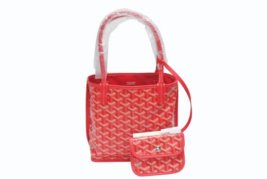 新品未使用 GOYARD ゴヤール アンジュ ミニポーチ ハンドバッグ ANJEFLMINCG43TY43P ピンク 2025年限定 シルバー金具 中古 4b006690