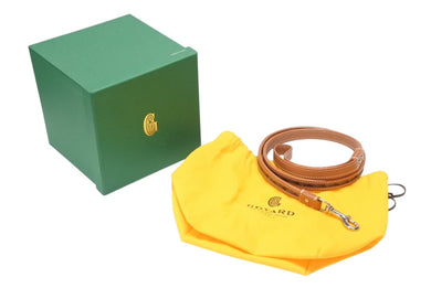 GOYARD ゴヤール リードペット用品 ペットグッズ ブラウン PVC レザー ヘリンボーン シルバー金具 美品 中古 4b006692 