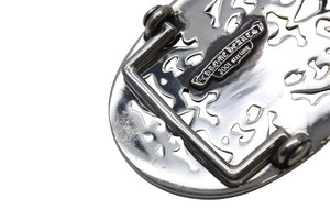 極美品 CHROME HEARTS クロムハーツ BUCKLE CLASSIC OVAL STAR クラシック オーバルスター バックル 重量約148.3g シルバー 中古 4b006698