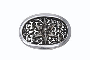 極美品 CHROME HEARTS クロムハーツ BUCKLE CLASSIC OVAL STAR クラシック オーバルスター バックル 重量約148.3g シルバー 中古 4b006698