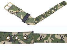 Load image into Gallery viewer, LOUIS VUITTON ルイヴィトン ベルト サンチュール モノグラモフラージュ 村上隆 サイズ90 M9646U ゴールド金具 美品 中古 4b006699