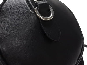 MIUMIU ミュウミュウ 2WAY ショルダーバッグ ハンドバッグ レザー ブラック シルバー金具 美品 中古 4b006708
