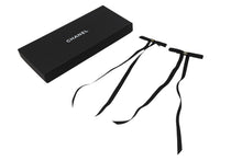 Load image into Gallery viewer, 新品未使用 CHANEL シャネル ヘアアクセサリー バレッタ ココマーク 25P刻印 AAA839 サテン シルク ブラック 中古 4b006711