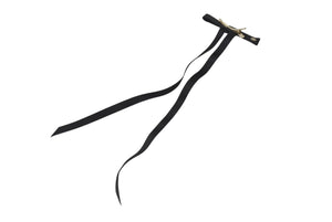 新品未使用 CHANEL シャネル ヘアアクセサリー バレッタ ココマーク 25P刻印 AAA839 サテン シルク ブラック 中古 4b006711