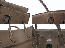 Load image into Gallery viewer, ゴルチェ期 HERMES エルメス ショルダーバーキン エトゥープトリヨンクレマンス ◻︎J刻 ルテニウム金具 美品 中古 4b006712