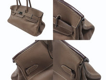 Load image into Gallery viewer, ゴルチェ期 HERMES エルメス ショルダーバーキン エトゥープトリヨンクレマンス ◻︎J刻 ルテニウム金具 美品 中古 4b006712