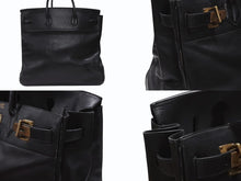 Load image into Gallery viewer, HERMES エルメス ハンドバッグ バーキン オータクロア45 アルデンヌ ブラック ブロンズ金具 ○S刻印 美品 中古 4b006713