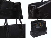 Load image into Gallery viewer, HERMES エルメス ハンドバッグ バーキン オータクロア45 アルデンヌ ブラック ブロンズ金具 ○S刻印 美品 中古 4b006713