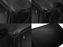 Load image into Gallery viewer, HERMES エルメス ハンドバッグ バーキン オータクロア45 アルデンヌ ブラック ブロンズ金具 ○S刻印 美品 中古 4b006713