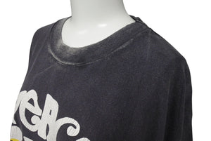 READY MADE レディメイド PEACE ピース 両面プリント ダメージ加工 半袖Tシャツ RE-CO-BK-00-00-280 ブラック サイズXXL 美品 中古 4b006720