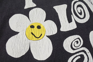 READY MADE レディメイド PEACE ピース 両面プリント ダメージ加工 半袖Tシャツ RE-CO-BK-00-00-280 ブラック サイズXXL 美品 中古 4b006720