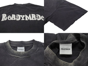READY MADE レディメイド PEACE ピース 両面プリント ダメージ加工 半袖Tシャツ RE-CO-BK-00-00-280 ブラック サイズXXL 美品 中古 4b006720
