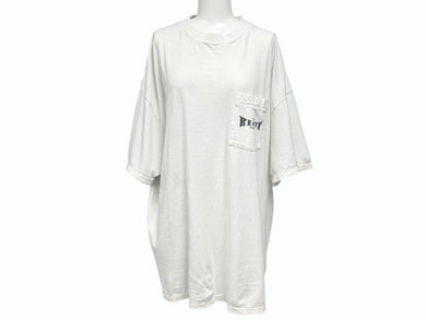 READY MADE レディメイド 24SS 半袖 ポケットTシャツ ロゴプリント RE-CO-WH-00-00-277 ホワイト サイズXL 美品 中古 4b006722