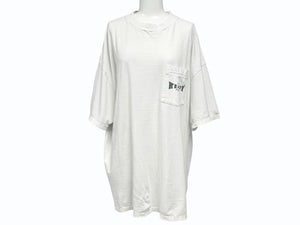 READY MADE レディメイド 24SS 半袖 ポケットTシャツ ロゴプリント RE-CO-WH-00-00-277 ホワイト サイズXL 美品 中古 4b006722