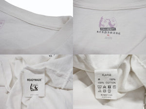 READYMADE レディメイド × CALI THORNHILL DEWITT カリ ソーンヒル デウィット 半袖 Tシャツ PACK TEE ホワイト 白 サイズXL 中古 4b006723 
