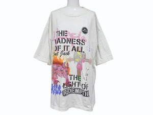極美品 SAINT MICHAEL セントマイケル 23SS 半袖Ｔシャツ Travis Scott Utopia コットン ホワイト マルチカラー サイズXL 中古 4b006725 