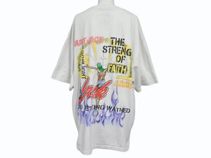極美品 SAINT MICHAEL セントマイケル 23SS 半袖Ｔシャツ Travis Scott Utopia コットン ホワイト マルチカラー サイズXL 中古 4b006725 