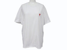 Load image into Gallery viewer, Ami Paris アミ パリス ロゴ 半袖Tシャツ ホワイト ハート刺繍 コットン 美品 中古 4b006726