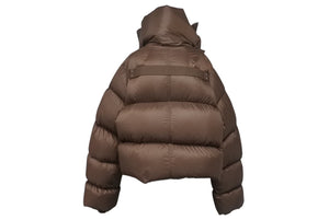 極美品 RICK OWENS リックオウエンス Funnel Neck Padded Jacket ファンネルネック ダウンジャケット YZERR着用 ブラウン サイズ48 中古 4b005879