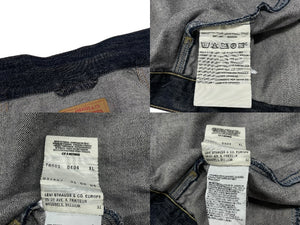 極美品 Levi's リーバイス デニム ジャケット ユーロリーバイス 大戦モデル 1st 70501 04 インディゴネイビー サイズXL 中古 4b006730