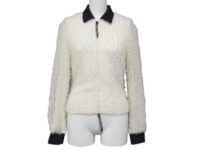 GIORGIO ARMANI ジョルジオアルマーニ ブルゾン ナイロン ポリエステル セルロース 38 白 ホワイト 美品 中古 4b006732