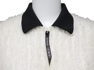 GIORGIO ARMANI ジョルジオアルマーニ ブルゾン ナイロン ポリエステル セルロース 38 白 ホワイト 美品 中古 4b006732