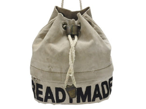 READYMADE レディメイド ROPE SACK ロープサック 巾着バッグ コットン カーキ ブラック アイボリー 良品 中古 4b006737