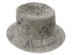 極美品 READYMADE×Dr. WOO レディメイド ドクターウー BUCKET HAT TATOO バケットハット 23AW REDW-CO-WH-00-00-03 グレー 中古 4b006738cfzs