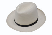 Load image into Gallery viewer, KIJIMA TAKAYUKI キジマタカユキ ハット S-181202 ホワイト ブラック シルク レザー Panama hat plant サイズ2 美品 中古 4b006739