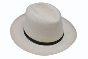 KIJIMA TAKAYUKI キジマタカユキ ハット S-181202 ホワイト ブラック シルク レザー Panama hat plant サイズ2 美品 中古 4b006739