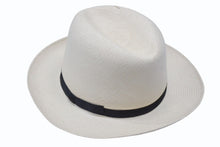 Load image into Gallery viewer, KIJIMA TAKAYUKI キジマタカユキ ハット S-181202 ホワイト ブラック シルク レザー Panama hat plant サイズ2 美品 中古 4b006739
