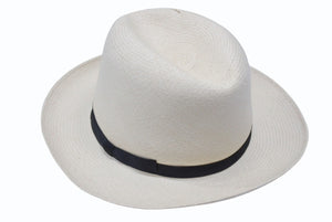 KIJIMA TAKAYUKI キジマタカユキ ハット S-181202 ホワイト ブラック シルク レザー Panama hat plant サイズ2 美品 中古 4b006739