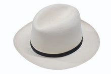 Load image into Gallery viewer, KIJIMA TAKAYUKI キジマタカユキ ハット S-181202 ホワイト ブラック シルク レザー Panama hat plant サイズ2 美品 中古 4b006739
