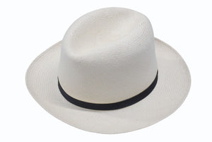 KIJIMA TAKAYUKI キジマタカユキ ハット S-181202 ホワイト ブラック シルク レザー Panama hat plant サイズ2 美品 中古 4b006739
