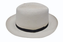Load image into Gallery viewer, KIJIMA TAKAYUKI キジマタカユキ ハット S-181202 ホワイト ブラック シルク レザー Panama hat plant サイズ2 美品 中古 4b006739