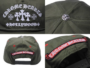 新品未使用 CHROME HEARTS クロムハーツ GAS STATION KING TACO 3 セメタリ―クロス トラッカーキャップ カーキ 中古 4b004740
