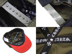 新品未使用 CHROME HEARTS クロムハーツ GAS STATION KING TACO 3 セメタリ―クロス トラッカーキャップ カーキ 中古 4b004740