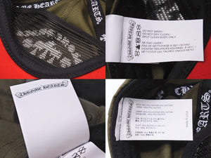 新品未使用 CHROME HEARTS クロムハーツ GAS STATION KING TACO 3 セメタリ―クロス トラッカーキャップ カーキ 中古 4b004740