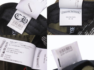 新品未使用 CHROME HEARTS クロムハーツ GAS STATION KING TACO 3 セメタリ―クロス トラッカーキャップ カーキ 中古 4b004740