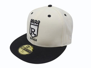 新品同様 NEW ERA ニューエラ HOMEGAME TOKYO KANSAS CITY ROYALS キャップ 帽子 アイボリー サイズ7 3/8(58.7cm) 中古 4b006741