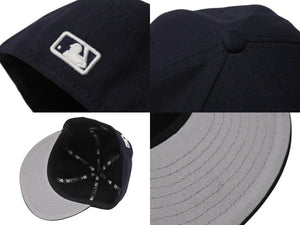 極美品 NEWERA ニューエラ ニューヨークヤンキース GORE-TEX ゴアテックス キャップ 帽子 ネイビー サイズ3 3/8(58.7cm) 中古 4b006742