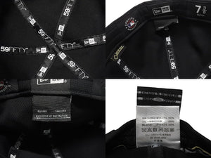 極美品 NEWERA ニューエラ ニューヨークヤンキース GORE-TEX ゴアテックス キャップ 帽子 ネイビー サイズ3 3/8(58.7cm) 中古 4b006742