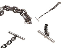 Load image into Gallery viewer, HERMES Crescendo エルメス ブレスレット クレッシェンド ドイツ製 24コマ シルバー SV925 100,1g 美品 中古 4b006745
