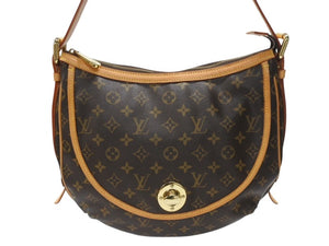 極美品 LOUIS VUITTON ルイヴィトン トゥラムGM ショルダーバッグ M40075 モノグラム ブラウン ゴールド金具 中古 4b006753