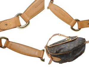極美品 LOUIS VUITTON ルイヴィトン トゥラムGM ショルダーバッグ M40075 モノグラム ブラウン ゴールド金具 中古 4b006753