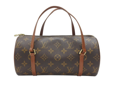 LOUIS VUITTON ルイヴィトン パピヨン26 ハンドバッグ M51386 モノグラム PVC レザー ブラウン ゴールド金具 美品 中古 4b006754